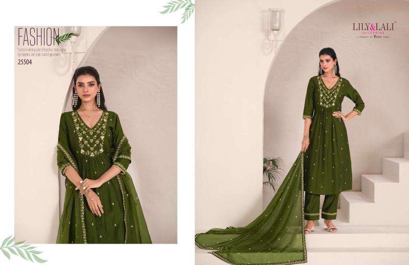 Lily & lali zari branded kurti manufacturers in surat