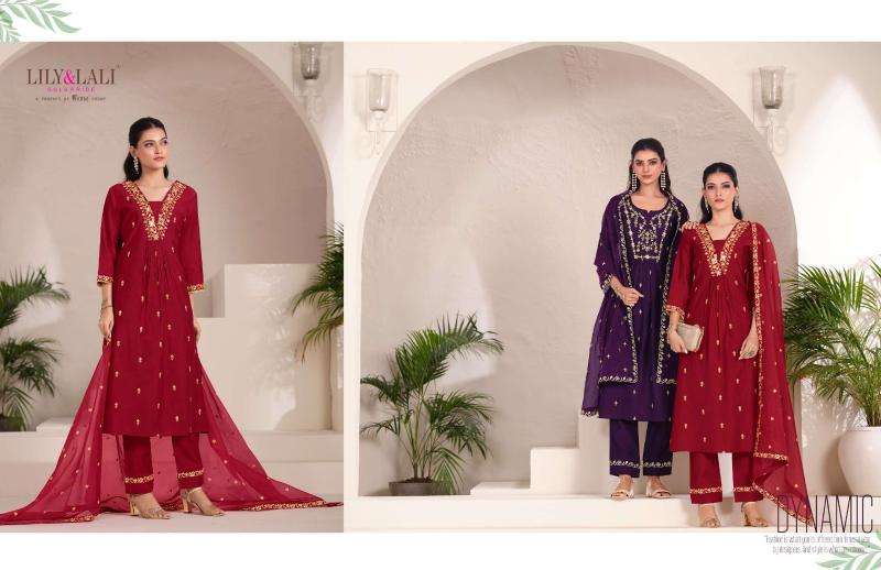 Lily & lali zari branded kurti manufacturers in surat