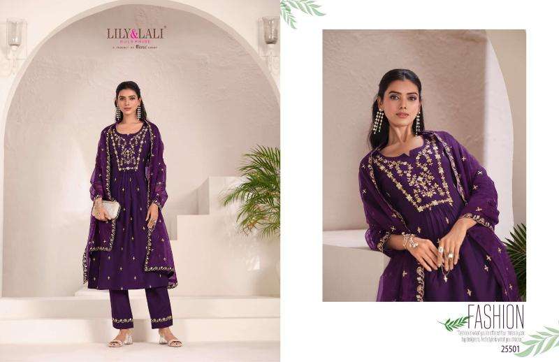 Lily & lali zari branded kurti manufacturers in surat