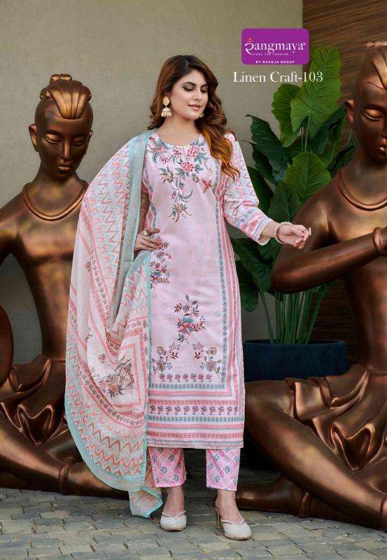 Linen craft digital print urban hill ladies kurti manufacturer in surat