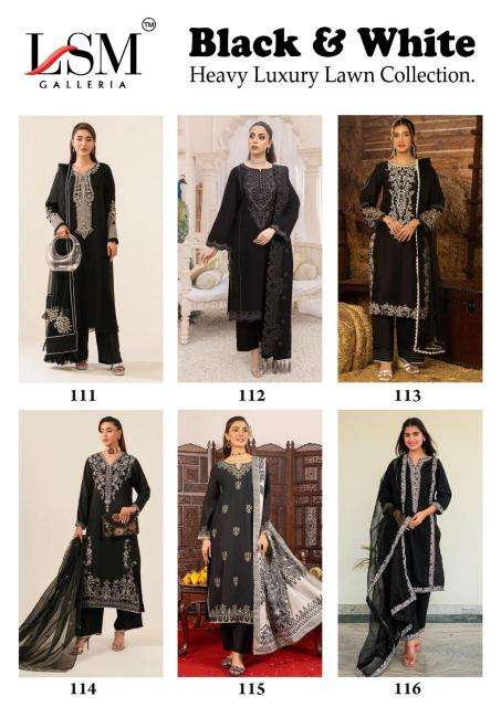 LSM black & white vol-01 Dress materials wholesale price in kolkata