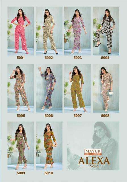 Mayur alexa vol-5 coord set Kurti wholesalers in West Bengal