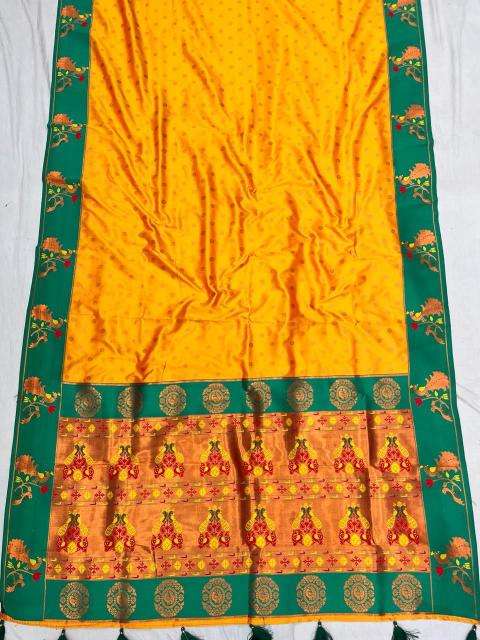Meenakari Paithani soft silk Indian saree wholesaler