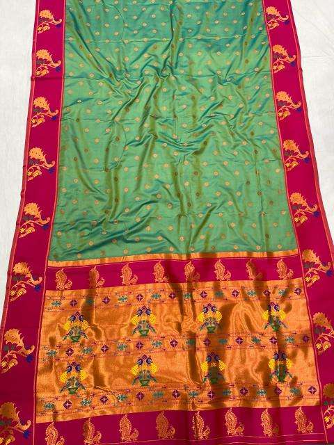 Meenakari Paithani soft silk Indian saree wholesaler