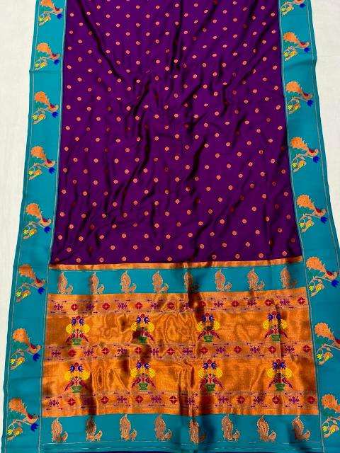 Meenakari Paithani soft silk Indian saree wholesaler