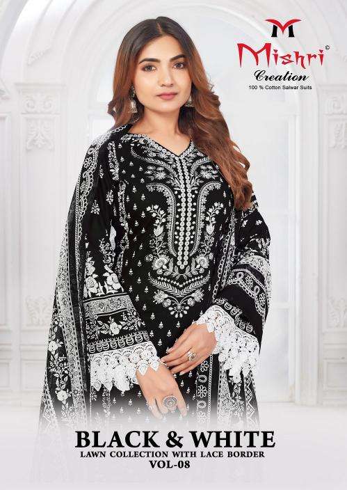 Mishri black & white vol-8 Wholesale dress material suppliers