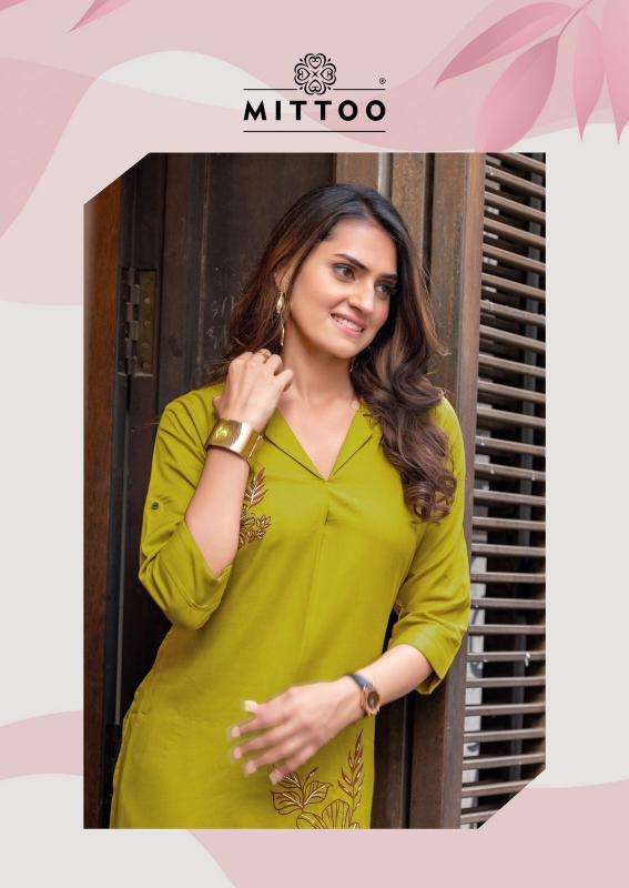 Mittoo eshani designer kurtis manufacturers in surat catalogos