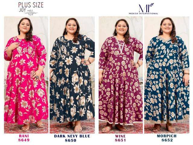 Moksh international plus size joy vol-1 Kurti wholesalers in Hyderabad
