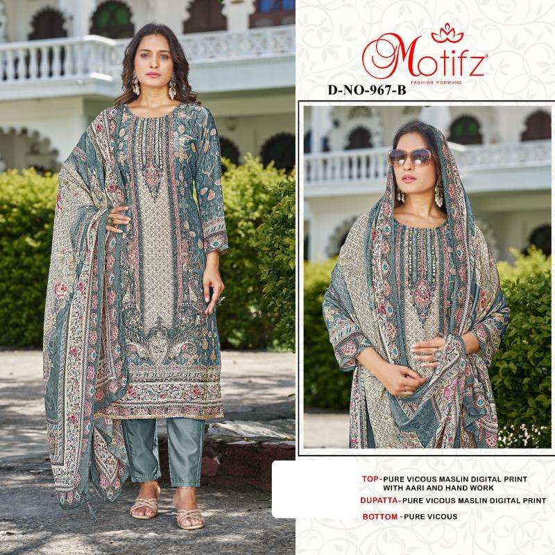 Motifz design no- 967 viscos maslin Surat Salwar Kameez suppliers