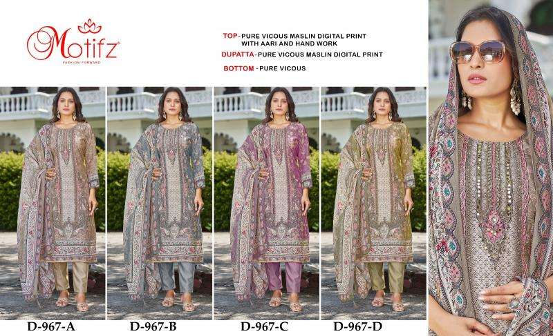 Motifz design no- 967 viscos maslin Surat Salwar Kameez suppliers