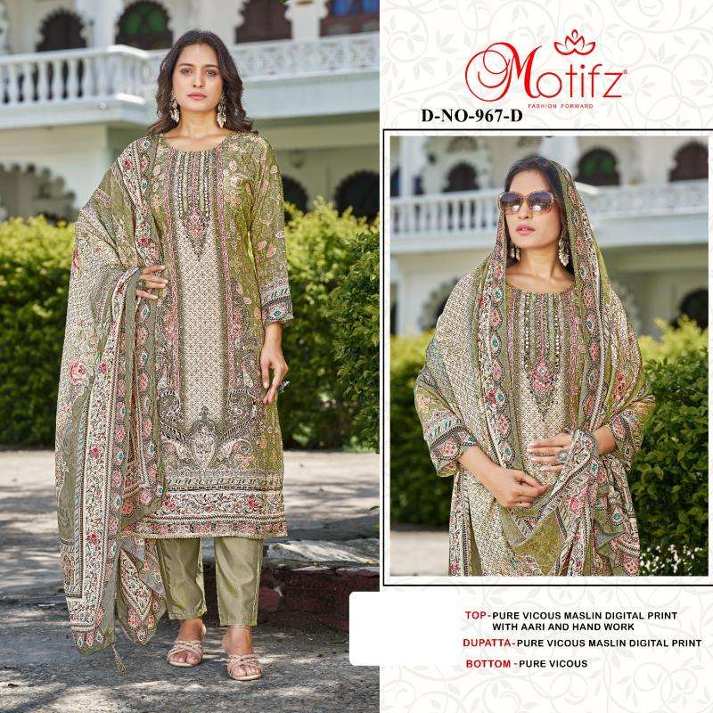 Motifz design no- 967 viscos maslin Surat Salwar Kameez suppliers