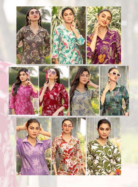 Mystic9 priya vol-1 cord set Kurti manufacturers in Surat