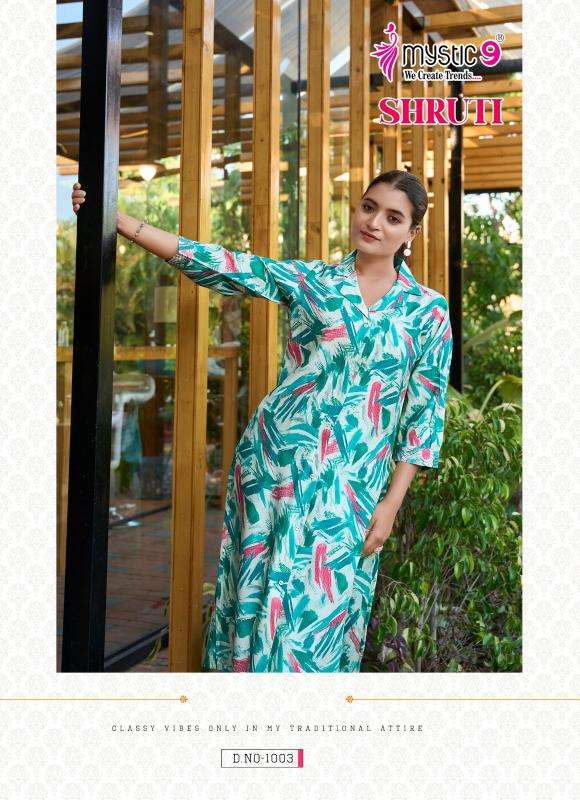 Mystic9 shruti vol 1 print coord set high quality kurti manufacturer in surat