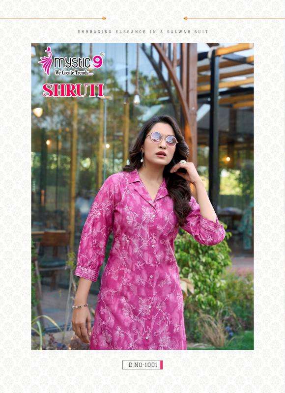 Mystic9 shruti vol 1 print coord set high quality kurti manufacturer in surat