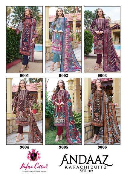 Nafisa andaaz vol-9 Dress materials wholesale price in Mumbai
