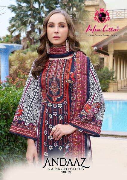 Nafisa andaaz vol-9 Dress materials wholesale price in Mumbai