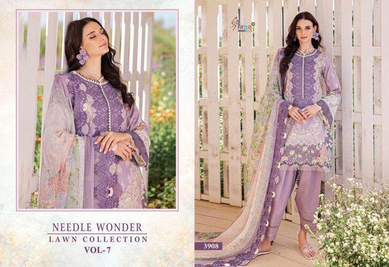 Needle wonder lawn collection 7 Surat unstitched dress material