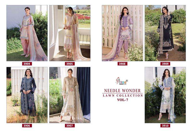 Needle wonder lawn collection 7 Surat unstitched dress material