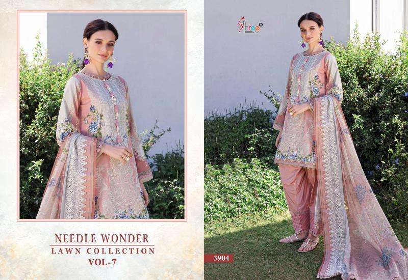 Needle wonder lawn collection 7 Surat unstitched dress material
