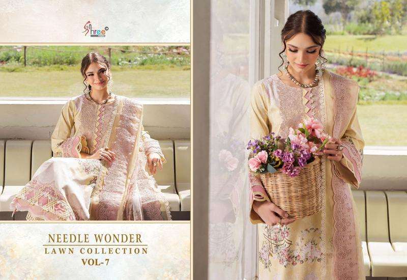 Needle wonder lawn collection 7 Surat unstitched dress material
