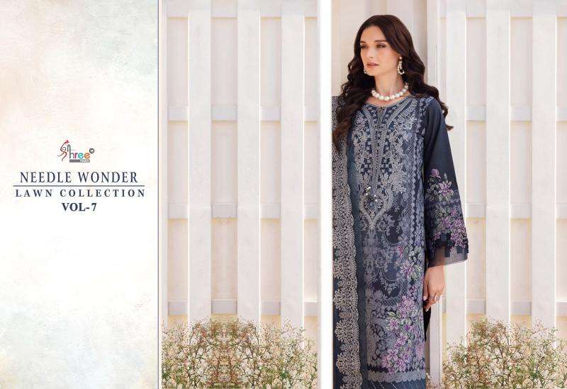 Needle wonder lawn collection 7 Surat unstitched dress material