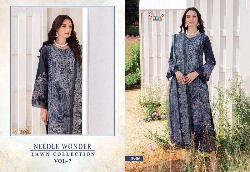Needle wonder lawn collection 7 Surat unstitched dress material