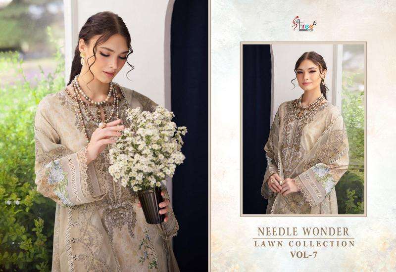 Needle wonder lawn collection 7 Surat unstitched dress material