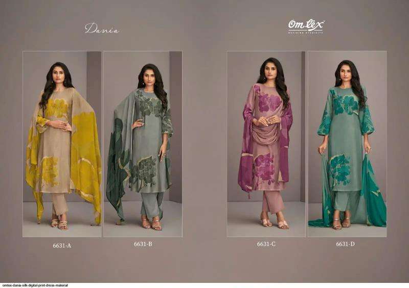 Omtex dania nida Wholesale printed dress materials
