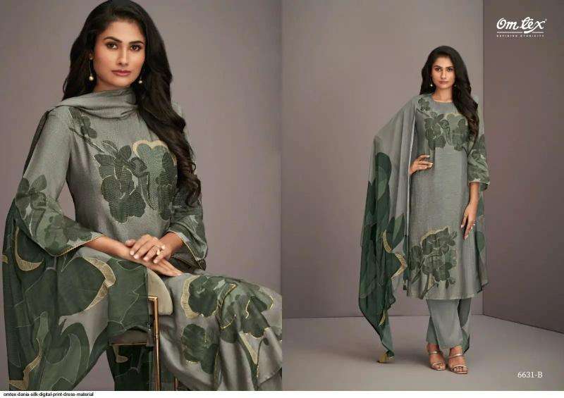 Omtex dania nida Wholesale printed dress materials