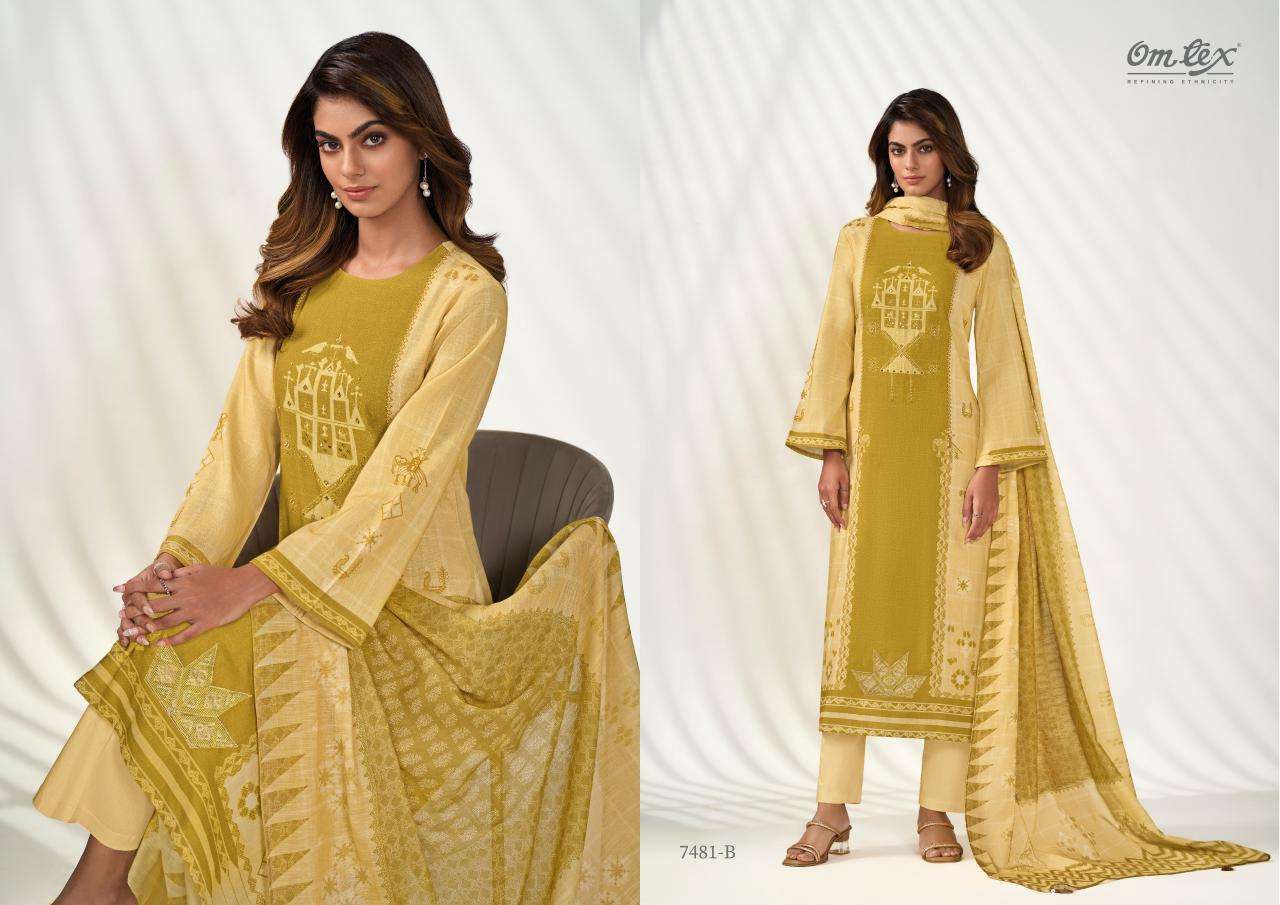 Omtex poshak  Wholesale designer dress materials in Hyderabad