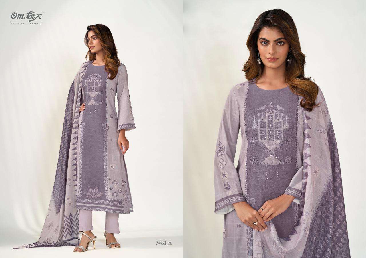 Omtex poshak  Wholesale designer dress materials in Hyderabad