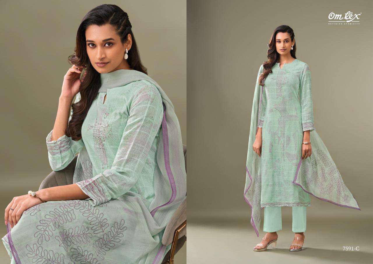 Omtex styluxe cotton checks Printed salwar suits distributor