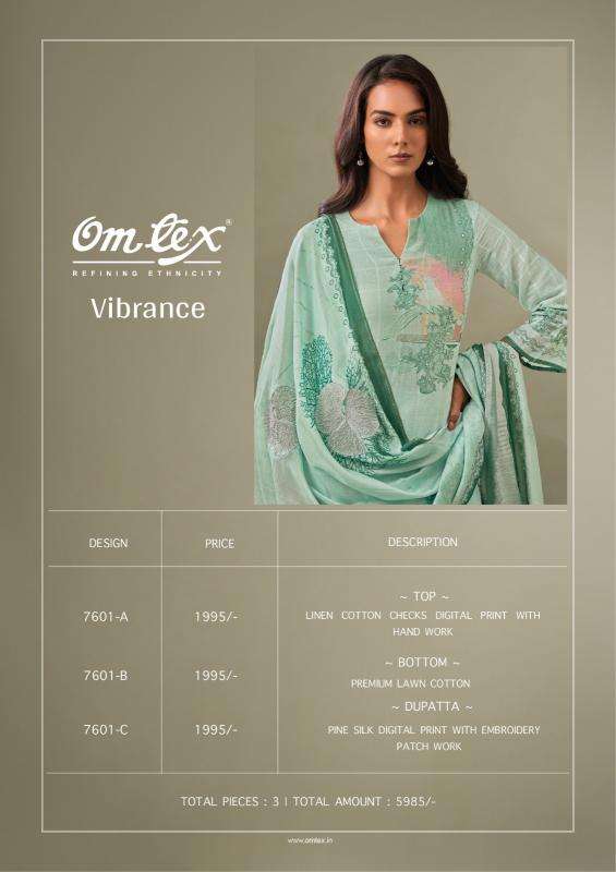 Omtex vibrance Unstitched dress materials wholesale in Mumbai