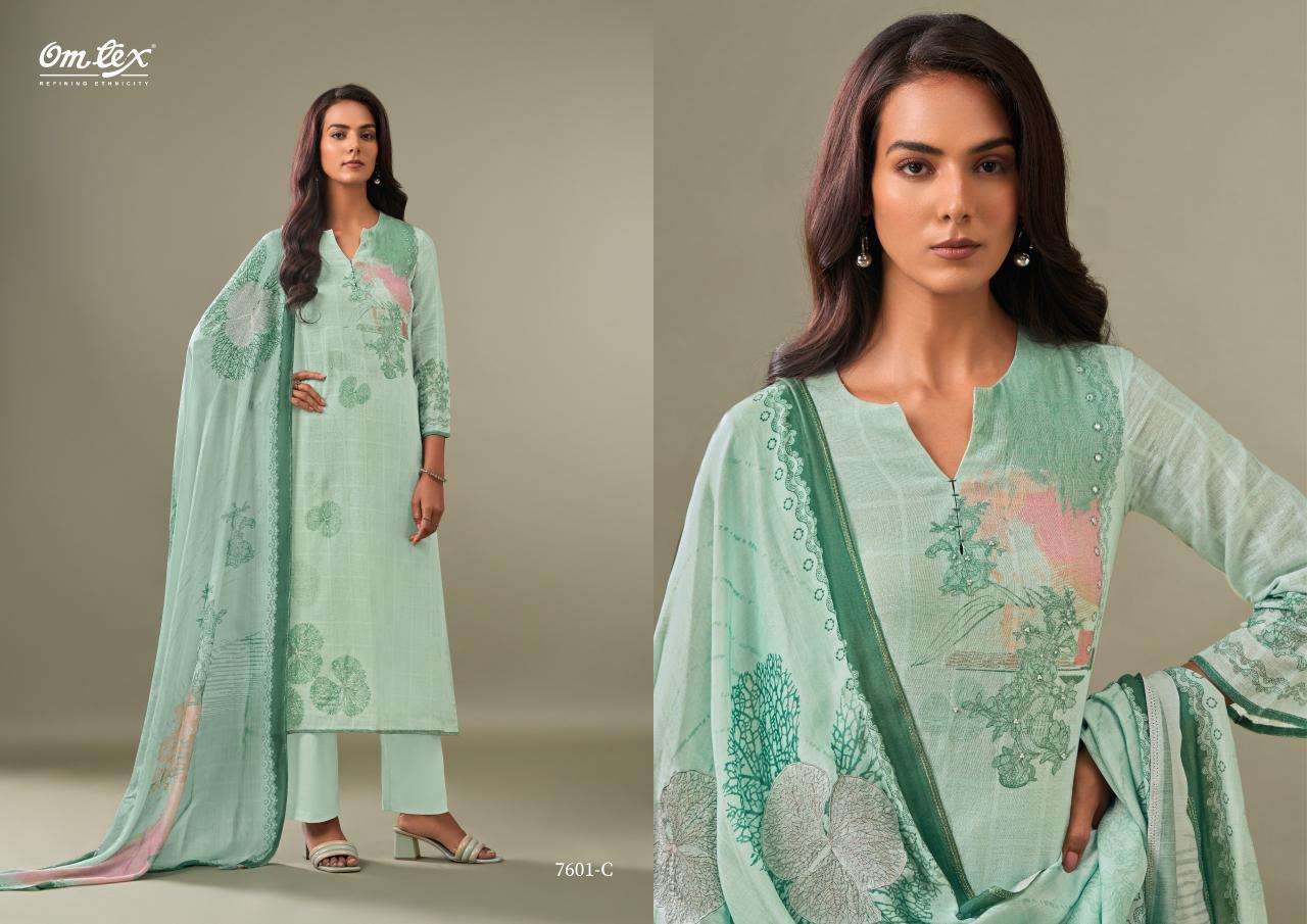 Omtex vibrance Unstitched dress materials wholesale in Mumbai