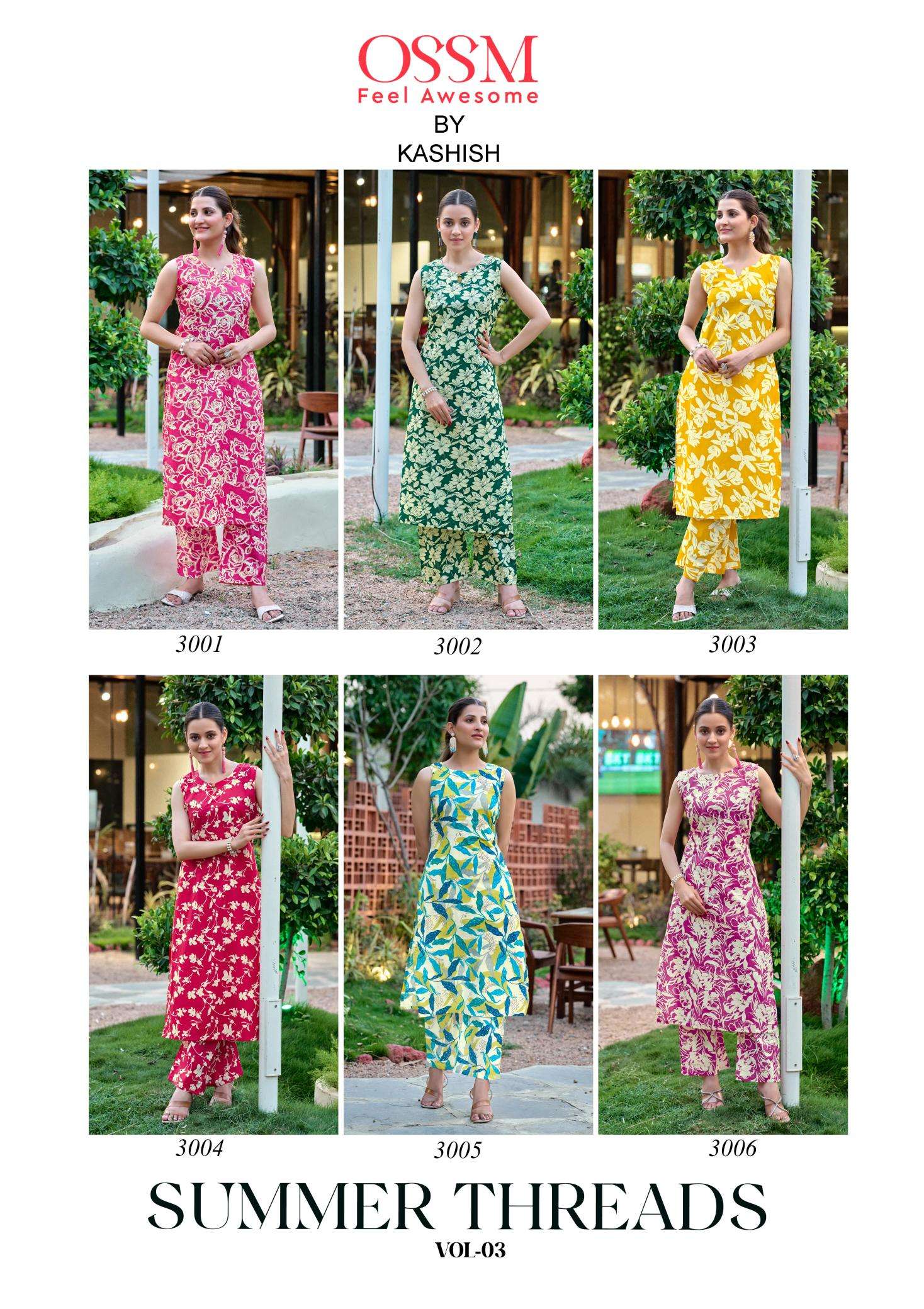 Ossm summer threads vol 3 coord set inli kurti manufacturer and wholesaler surat gujarat