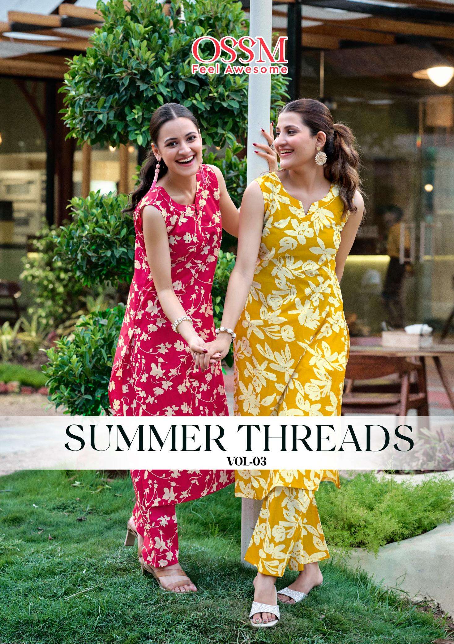 Ossm summer threads vol 3 coord set inli kurti manufacturer and wholesaler surat gujarat