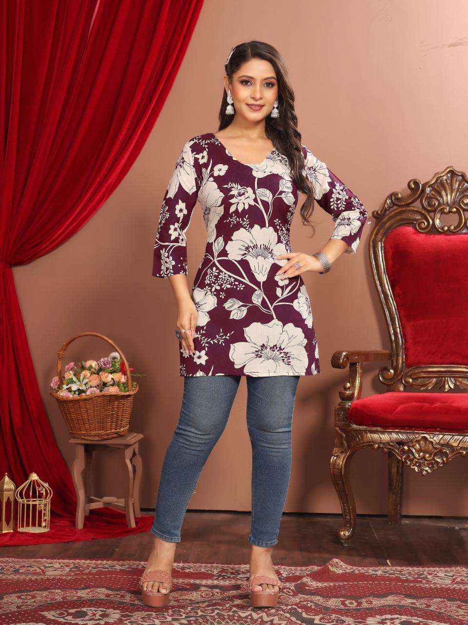 Padmavati textiles dairy milk vol 1 manufacturer of kurti and tops in surat