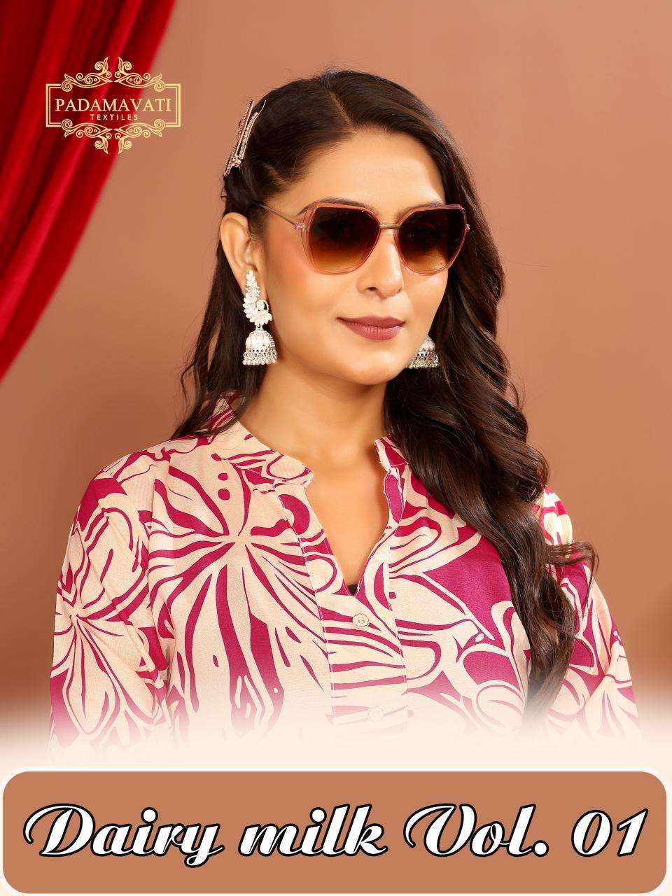 Padmavati textiles dairy milk vol 1 manufacturer of kurti and tops in surat