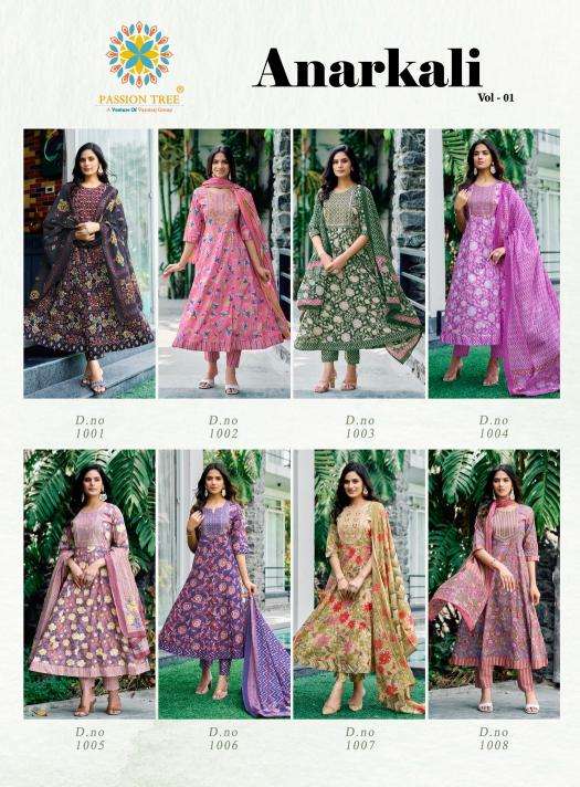 Passion tree anarkali vol 1 georgette kurti manufacturer in surat