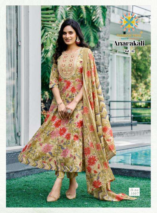 Passion tree anarkali vol 1 georgette kurti manufacturer in surat