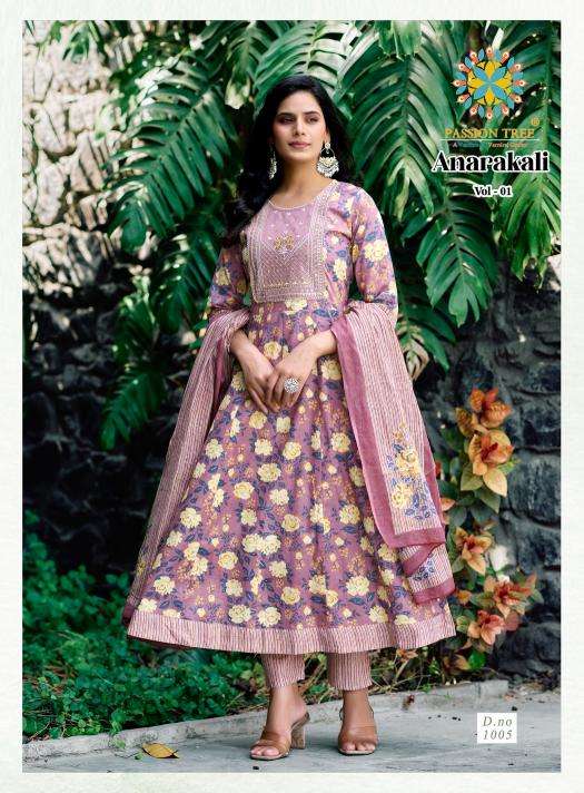 Passion tree anarkali vol 1 georgette kurti manufacturer in surat
