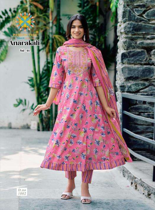 Passion tree anarkali vol 1 georgette kurti manufacturer in surat