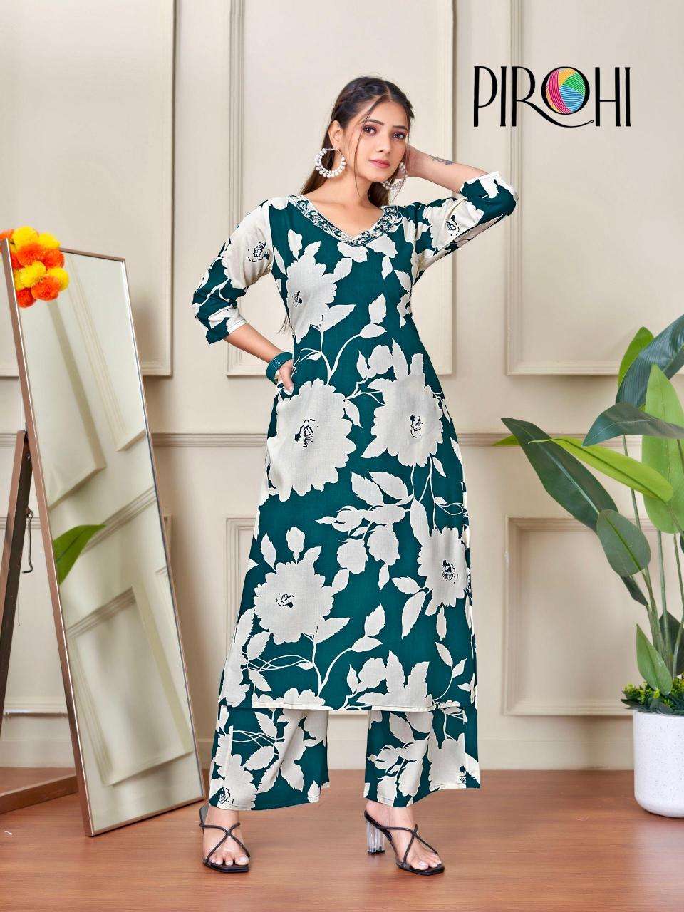 Pirohi kanchi rayon coord set Wholesale Kurti Market in Surat