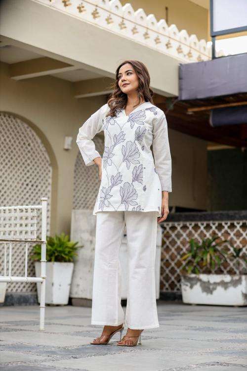 Premium quality cotton flex coord set Wholesale kurtis Kolkata