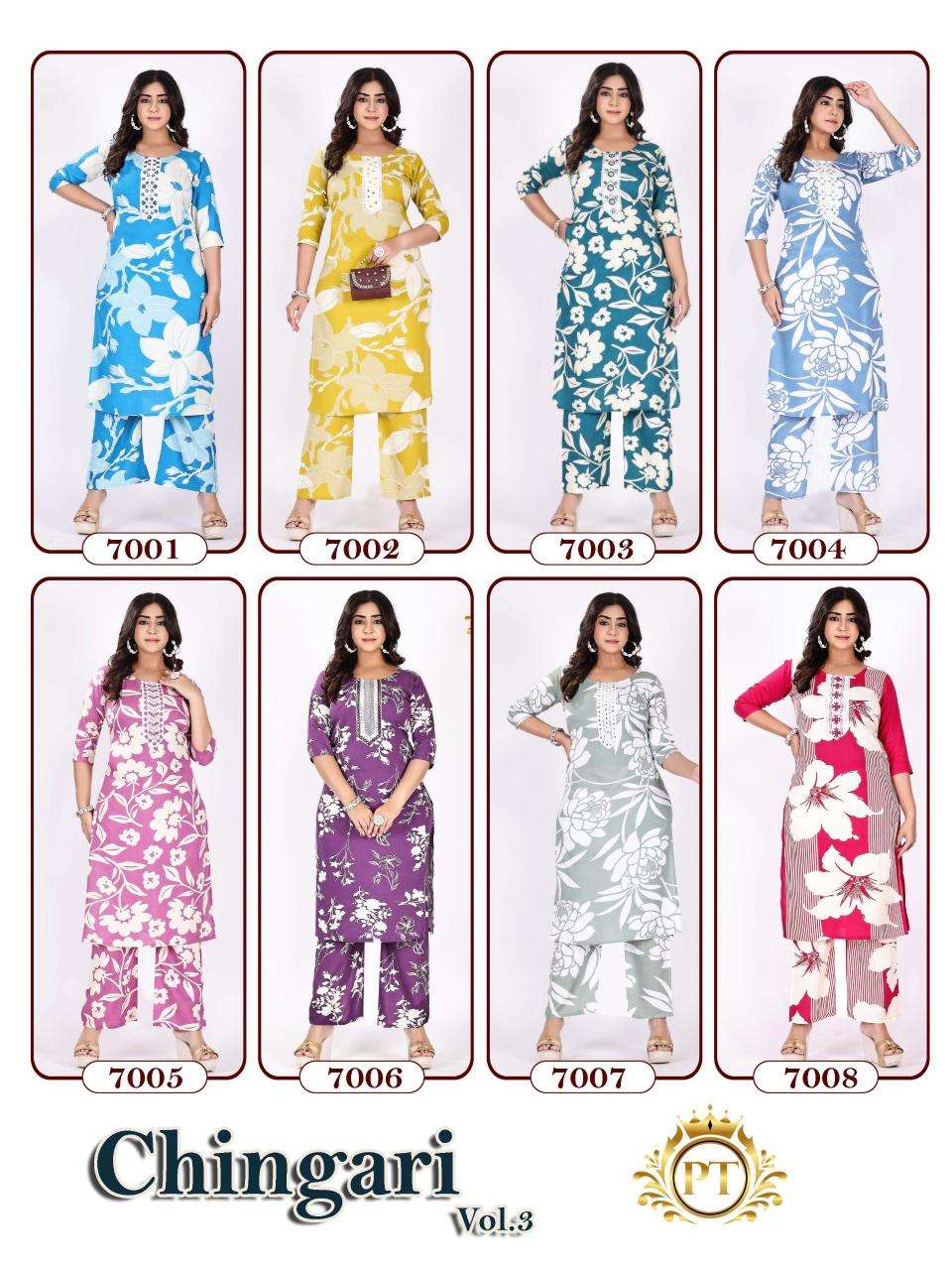 PT chingari vol 3 coord set Bulk kurtis online