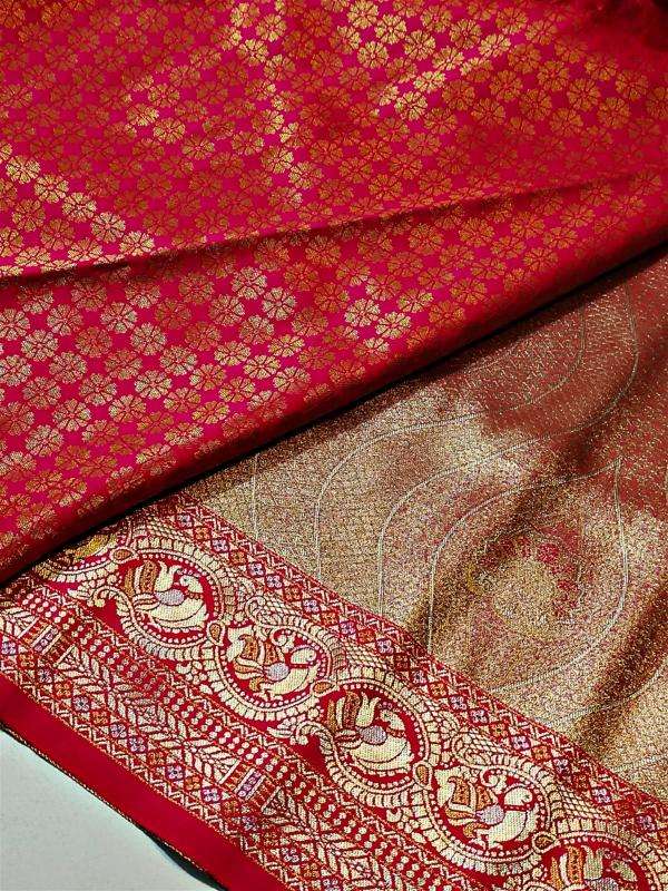 Pure heavy soft silk original gold copper Saree wholesalers in Hyderabad