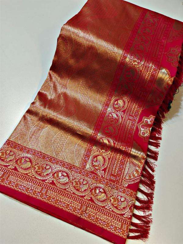 Pure heavy soft silk original gold copper Saree wholesalers in Hyderabad