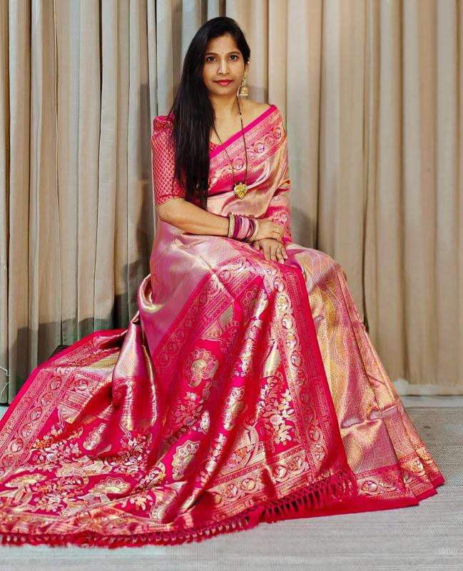Pure heavy soft silk original gold copper Saree wholesalers in Hyderabad