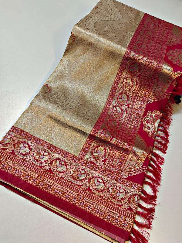 Pure heavy soft silk original gold copper Saree wholesalers in Hyderabad