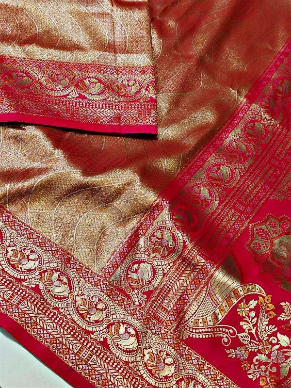 Pure heavy soft silk original gold copper Saree wholesalers in Hyderabad